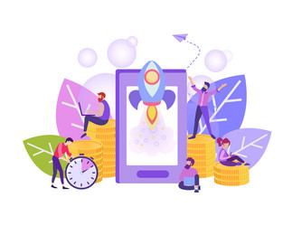 Mobile App Development Startup vector image