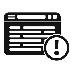 online fraud icon simple hacker error vector