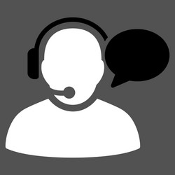 operator message icon vector image