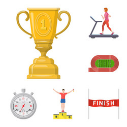 step and sprint symbol set vector image
