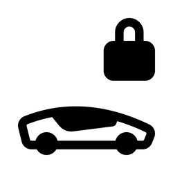 tesla car with lock in feature isolated on white vector image