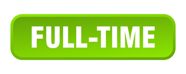 full-time button square 3d push vector image