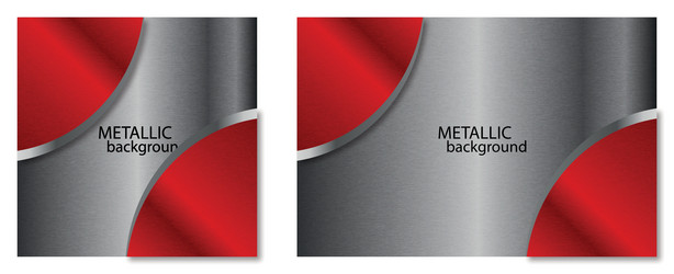metallic background with abstract shapes vector image