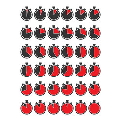 stopwatch with time counting set icons vector image