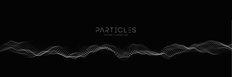 Tech Sound Waves Particle Background vector image