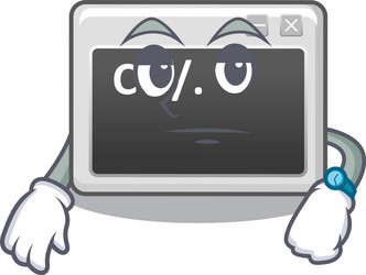 cartoon character design command window vector image