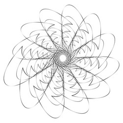 geometric spiral volute helix elements abstract vector image