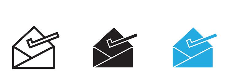 inbox icon thin line vector image