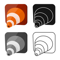 isolated object road and cone icon web element vector image
