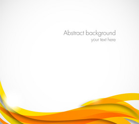 Orange Wavy Abstract Background vector image
