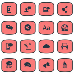 set of simple user icons vector image