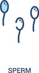 sperm concept 2 colored icon simple line element vector image