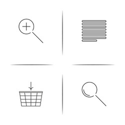 web linear simple icon setoutline icons vector image