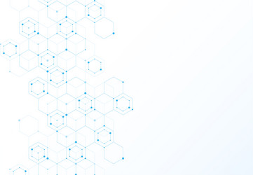 abstract hexagonal molecular structures vector image