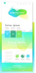 colorful abstract website template background vector image