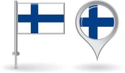 Finnish Pin & Map Pointer vector image
