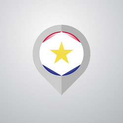 map navigation pointer with saba flag design vector image