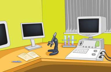 Physics Laboratory Scene vector image
