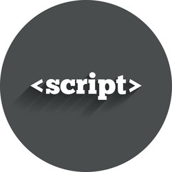script sign icon javascript code symbol vector image