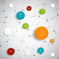 abstract circles infographic network template vector image