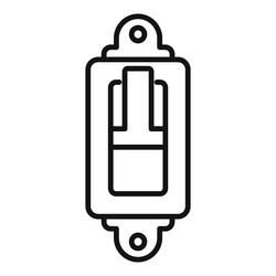 breaker switch icon outline circuit box vector image