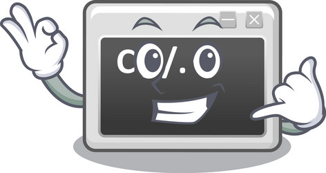 call me funny command window mascot picture style vector image