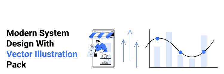 digital platform design insights with graphs vector image