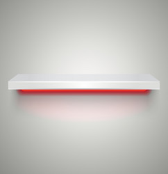 empty illuminated shelve vector image