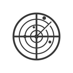 Radar Icon - Navigation & Tracking vector image