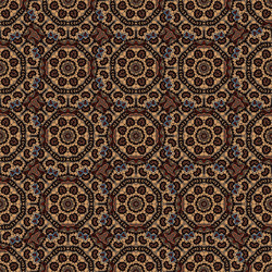 seamless pattern with a round oriental elements vector image