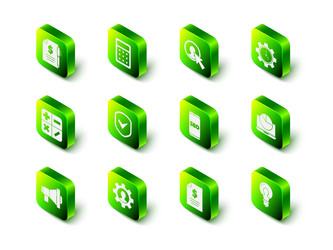 set calculator user of man in business suit time vector image