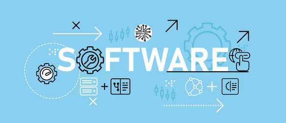 software conceptual database management platform vector image