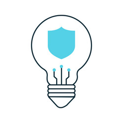tech innovation and ai protection icon design vector image