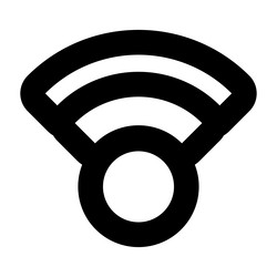wireless cordless signal internet wifi shape icon vector image