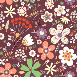Charming Floral Seamless Pattern Vector Image