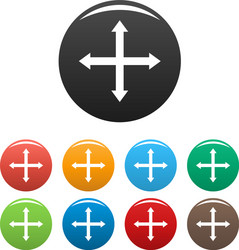 cursor displacement web icons set color vector image
