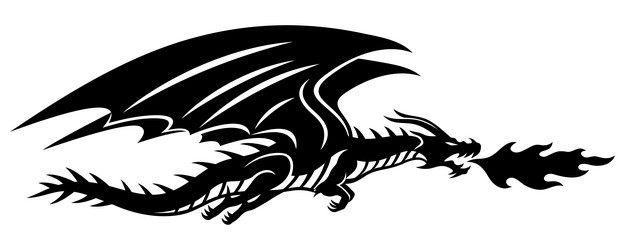 Flying Dragon Icon Vector Image