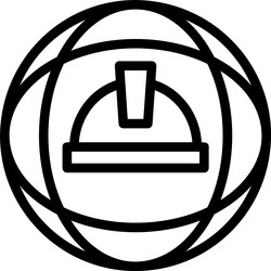 globe linear style icon design vector image
