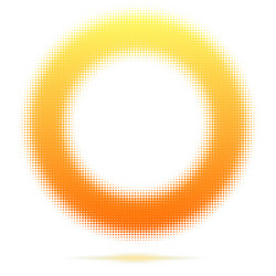 halftone pattern background round spot shapes vector image