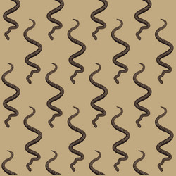seamless pattern with various snakes vector image