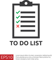 to do list or planning icon in flat style concept vector image