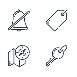 user interface line icons linear set quality vector image