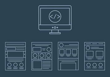 Web Development Icons - HTML/CSS vector image