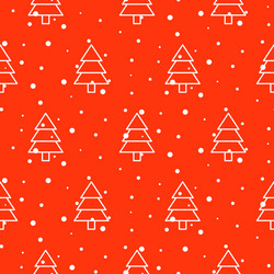 xmas tree simple seamless pattern vector image