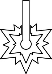 laser working line spark welding symbol vector image