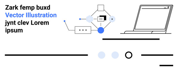 modern workflow design with technology elements vector image