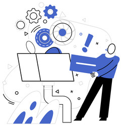 operational efficiency operating like well-oiled vector image