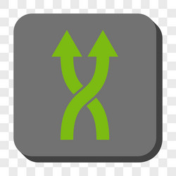 shuffle arrows up rounded square button vector image