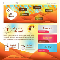 web design with polygonal head background vector image