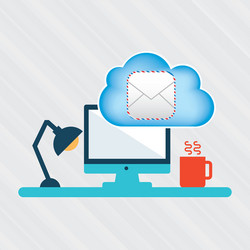 cloud computing design vector image